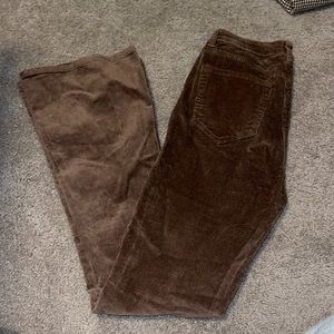 High Waist Flare Leg Corduroy Pants/Jeans